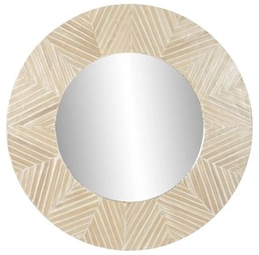 Τοίχο καθρέφτη Home ESPRIT Λευκό Καφέ Μωσαϊκό Τροπικό 100 x 4 x 100 cm