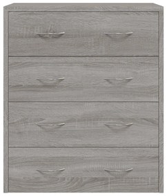 Συρταριέρα με 4 Συρτάρια Γκρι Sonoma 60 x 30,5 x 71 εκ. - Γκρι