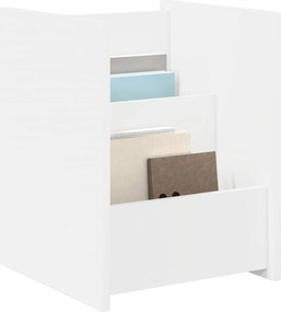vidaXL Ράφι Περιοδικών Λευκό 35 x 35 x 45 εκ Επεξεργασμένο ξύλο