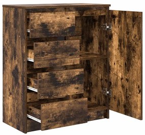 Συρταριέρα με Συρτάρια Καπνιστή Δρυς 71x35x84 εκ. Επεξ. Ξύλο 861584