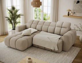 Γωνιακός καναπές Comfora-Μπεζ-Αριστερή