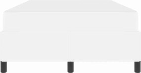 vidaXL Σκελετός Κρεβατιού με στρώμα Λευκό 120 x 190 cm ύφασμα