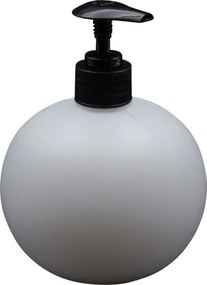 Επιτραπέζιο Πλαστικό Dispenser 600ml σε 3 Χρώματα και Σφαιρικό Σχέδιο - Άσπρο