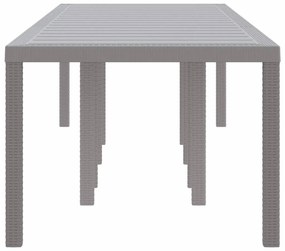vidaXL Τραπέζι Κήπου Ανοιχτό γκρι 300 x 100 x 73 εκ συνθετικό ρατάν