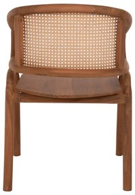 ΠΟΛΥΘΡΟΝΑ ΜΑΣΙΦ ΞΥΛΟ ΤEAK &amp; RATTAN ΠΛΑΤΗ ΦΥΣΙΚΟ 57x62x83Υεκ.