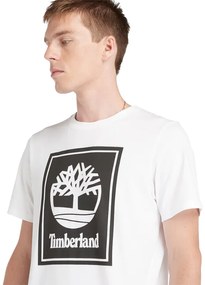 Timberland ανδρικό t-shirt Stack Logo Tee Authentic White