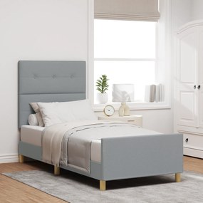 vidaXL Κρεβάτι με Γκρι Υφασμάτινη Κατασκευή 80x200 εκ.