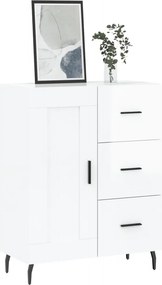 vidaXL Ντουλάπι Γυαλιστερό Λευκό 69,5x34x90 εκ. Επεξεργασμένο Ξύλο