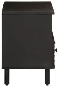 vidaXL Έπιπλο Τηλεόρασης Μαύρο 70 x 33 x 46 εκ. από Μασίφ Ξύλο Μάνγκο