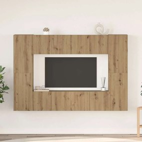 vidaXL Σετ επίπλου τηλεόρασης 8 pcs artisan δρυς 60 x 30 x 30 cm