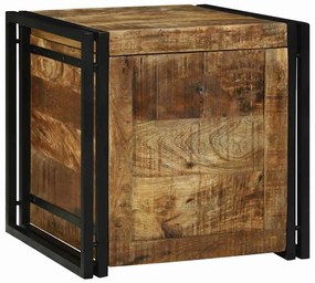 vidaXL Κουτί αποθήκευσης 50 x 50 x 50 cm ακατέργαστο ξύλο μάνγκο