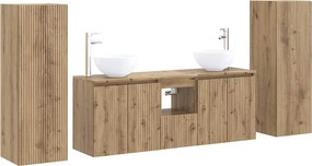 vidaXL Σετ Επίπλων Μπάνιου 5 τμχ. Artisan Δρυς 33 x 34,5 x 100 εκ