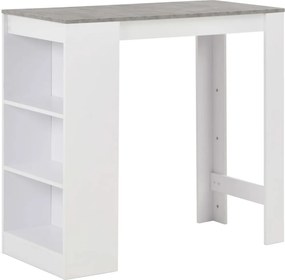vidaXL Τραπέζι Μπαρ με Ράφι Λευκό 110 x 50 x 103 εκ.