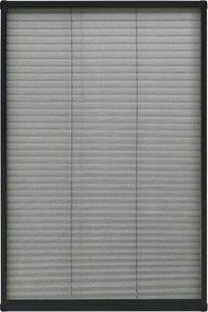 vidaXL Σήτα Παραθύρου Πλισέ Ανθρακί 80 x 160 εκ. από Αλουμίνιο