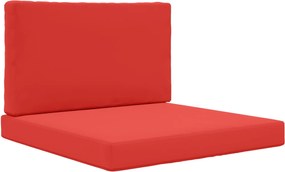 vidaXL Μαξιλάρι Καναπέ Εξωτερικού Χώρου 2 pcs Κόκκινο Πολυεστέρας