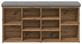 vidaXL Πάγκος παπουτσιών  Artisan Oak 102x32x50 cm Κατασκευασμένο ξύλο