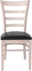 NATURALE Καρέκλα White Wash, Pu Μαύρο   2τμχ