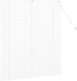 vidaXL Βενετσιάνικες Ρόδες Λευκό 130 x 110 εκ Αλουμίνιο