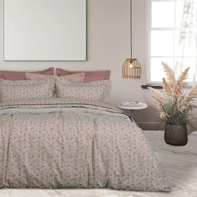 Σεντόνια 9619 Happy (Σετ 3τμχ) Grey-Pink Das Home Μονό 170x260cm 100% Βαμβάκι