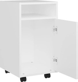 vidaXL Βοηθητικό Ντουλάπι με Τροχούς Λευκό 33x38x60 εκ. Επεξ. Ξύλο