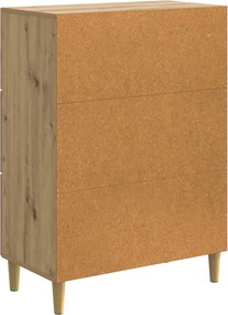 vidaXL Πλαϊνό γραφείο Artisan Δρυς 66 x 34,5 x 90 εκ