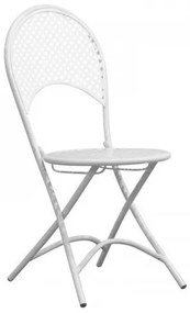 RONDO Καρέκλα Πτυσσόμενη, Μέταλλο Mesh Βαφή Άσπρο Ε5146,1