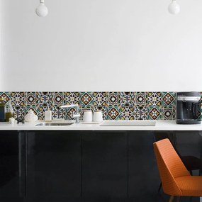 Μπορντούρα προστασίας τοίχων κουζίνας Green Tiles