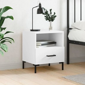 vidaXL Κομοδίνο Λευκό 40 x 35 x 47,5 εκ. από Επεξεργασμένο Ξύλο