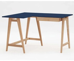 Γραφείο Luka S Αριστερή Γωνία LUKALOFSASH15 115x50x75cm Natural-Navy Blue