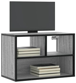 Έπιπλο Τηλεόρασης Γκρι Sonoma 60x31x39,5 εκ. Επεξ.Ξύλο/Μέταλλο