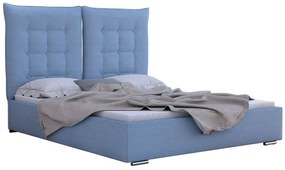 Κρεβάτι Florence 104, Διπλό, Μπλε, 140x200, Ταπισερί, 155x214x128cm, 77 kg | Epipla1.gr