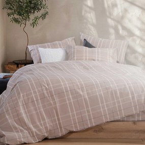Σεντόνια Υπέρδιπλα (Σετ) Nef-Nef Homeware Smart Highlar Olive Μπεζ ΧΩΡΙΣ ΛΑΣΤΙΧΟ 240x270