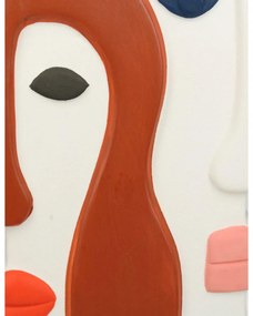 Βάζο Πρόσωπο Πολύχρωμο Κεραμικό 20.7x9.5x26cm