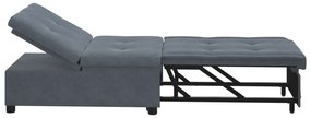 vidaXL Καναπές-Κρεβάτι Σκούρο γκρι 67 x 194 x 38 εκ Βελούδο