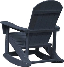 vidaXL Καρέκλες Ροκάντας Adirondack 2 τμχ. Σκούρο μπλε HDPE