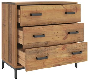 vidaXL Συρταριέρα 75 x 35 x 70 εκ. από Μασίφ Ξύλο Πεύκου
