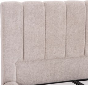 ΚΡΕΒΑΤΙ ΔΙΠΛΟ ΜΕ ΣΤΡΩΜΑ &amp; ΑΠΟΘ.ΧΩΡΟ REMO HM21167 ΜΠΕΖ ΜΠΟΥΚΛΕ--ΓΙΑ 160x200εκ
