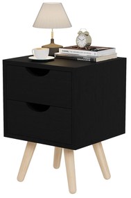 BEDSIDE STAND DINKL  MELAMINE-2 DRAWERS-WENGE 29,7x29,7x45Hcm.