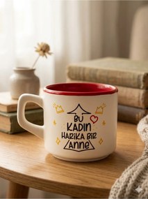 Stewehome Κούπα από κεραμικό για δώρο με μοντέρνο σχέδιο Λευκό 7x7x6 cm