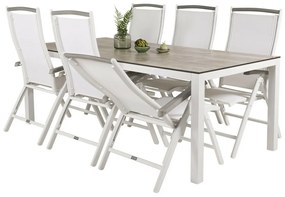 Σετ Τραπέζι και καρέκλες Dallas 2492, HPL, Ύφασμα, Μέταλλο | Epipla1.gr