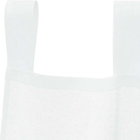 vidaXL Κουρτίνα βυσσινί 2 pcs Λευκό 225 x 140 εκ. Πολυεστέρας