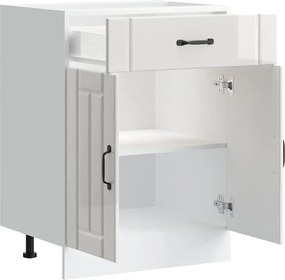 vidaXL ντουλάπι βάσης κουζίνας Lucca Λευκό Υψηλής στιλπνότητας