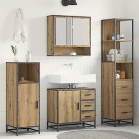 vidaXL Σετ Επίπλων Μπάνιου 3 pcs Artisan Oak Επεξεργασμένο ξύλο