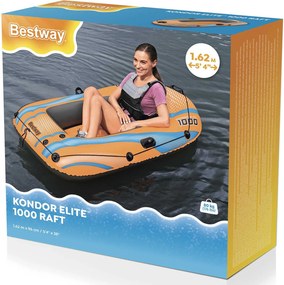 Bestway Φουσκωτή βάρκα Πορτοκαλί 162 x 96 εκ. PVC