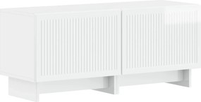 vidaXL 5 Τεμάχια LED Τηλεοπτικού Ντουλαπιού Γυαλιστερό Λευκό