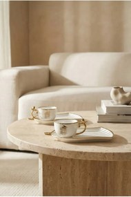 Stewehome Σετ πορσελάνινων φλιτζανιών καφέ για 6 άτομα Λευκό
