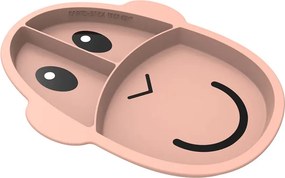 Πιάτο Σιλικόνης Με Χωρίσματα Matchstick Monkey Section Plate Dusty Pink