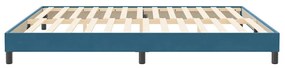 vidaXL Κρεβάτι Boxspring χωρίς Στρώμα Σκούρο Μπλε 200x220 εκ Βελούδινο