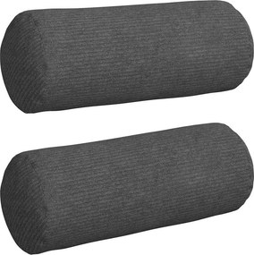 vidaXL Μαξιλάρια Στήριγμα 2 pcs Σκούρο Γκρι Ø 15 x 40 εκ
