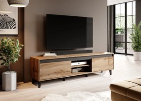 TV stand NORD II votan oak/antracyt/black